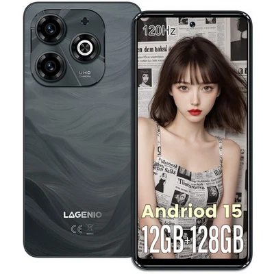 LAGENIO A11 Android 15 Smartphone 5150mAh 12GB+128GB/1TB Ohne Vertrag Handy GPS - Bild 1 von 4