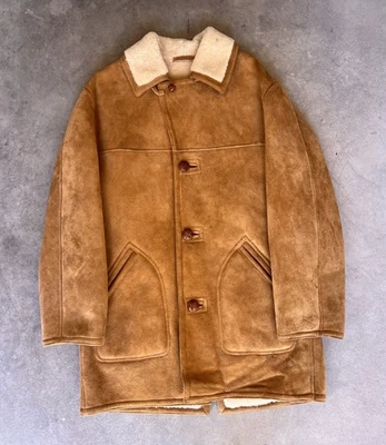 Jaqueta Vintage Matterhorn Napa Califórnia Tamanho 40 Casaco Sherpa Pele de Carneiro Anos 70 Anos 80 - Imagem 1 de 4