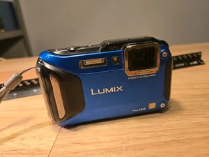 Panasonic LUMIX DMC-TS5 43ft Waterproof Digital Camera Blue, Repair Needed - Picture 1 of 7