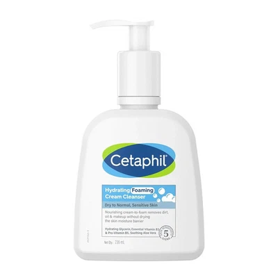 Jabón facial hidratante en espuma Cetaphil para hombres y mujeres ro-vitamina B5 y aloe, 236 ml Foto 1 de 4