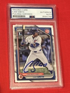 Cam Smith Astros 2024 1st Bowman Trading Card handsigniert PSA - Bild 1 von 3