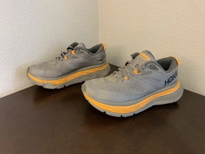 Hoka One One Stinson ATR 6 Shoes Gray Max Cushion Running Men's size 9 Beaters  - Image 1 of 4