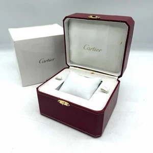 Cartier scatola orologio watch box ref. COWA 0044 vintage rossa con box cartone - Imagen 1 de 12