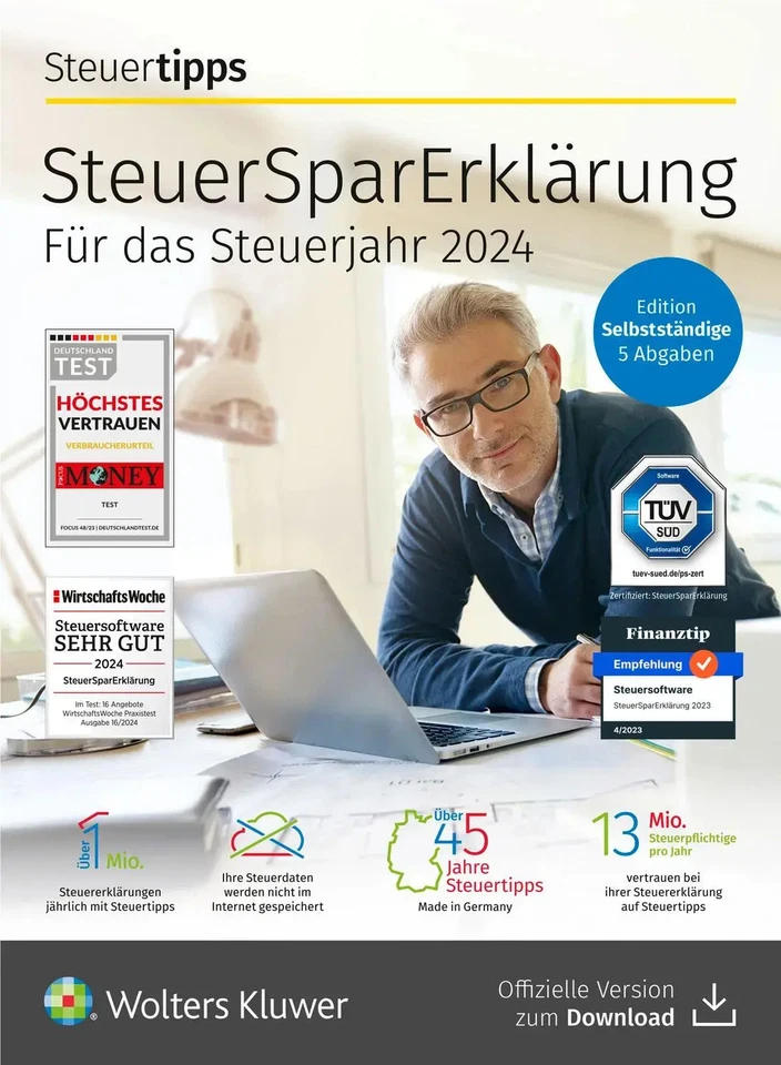 SteuerSparErklärung für Selbstständige (Steuerjahr 2024)(Code in a Box) (2024) - Bild 1 von 1