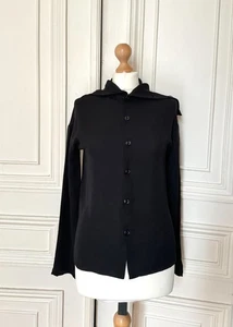Camisa Chanel 2007 Seda Negra Talla 36/S - Imagen 1 de 7