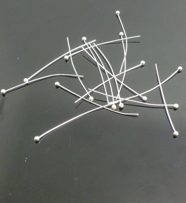 LO ÚLTIMO 200 PIEZAS 16MM-50MM Diseño Hágalo Usted Mismo Encontrar Placa de Plata 925 Cabeza de Cuentas Agujas Foto 1 de 4