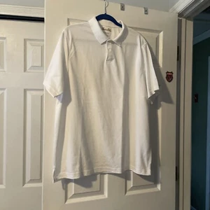 Fasso Elba Supima Mens Collared Short Sleeve Colored White Polo Shirt Sz XL - Picture 1 of 10