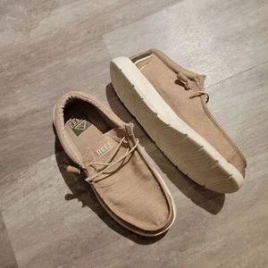 Reef Men's Shoes CUSHION COAST TEXTILE Size 8 In Sand Stipe - Picture 1 of 6