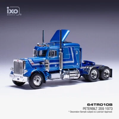 1973 PETERBILT 359 TRACTOR TRUCK 3-ASSI BLUE WHITE 1:64 SCALE BY IXO MODELS - Image 1 of 2