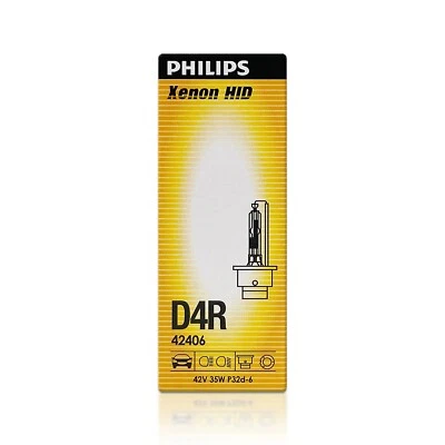 Philips D4R HID Xenon Headlight Bulb 42406C1 OEM 4200K Made in Germany Pack of 1 - Image 1 of 4