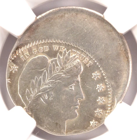 NGC 25c Barber Quarter Struck 30% Off-Center UNC Cover