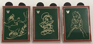 Disney Trading Pin URSULA ALICE JIMINY CRICKET Chalk Sketch Set of 3 - Picture 1 of 7
