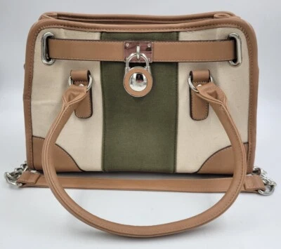 Beautiful Charming Charlie Bag. Beige/White/Green Exterior - Image 1 of 4