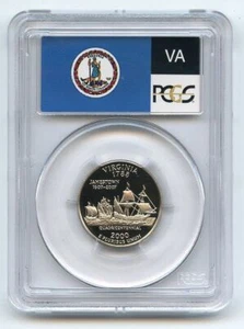 2000 S 25C Clad Virginia Quarter PCGS PR70DCAM - Picture 1 of 2