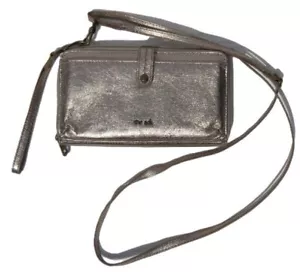 The SAK Iris Weiß Gold Leder Crossbody Clutch Geldbörse Mini Geldbörse Kreditkarten - Bild 1 von 6