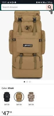 Stylish Large-capacity Travel Backpack Polyester for camping - Image 1 of 3