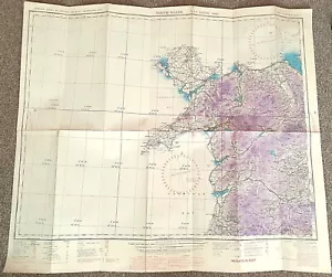 WW2 British Royal Air Force Bomber Command Navigator's Map of North Wales 1943 - Picture 1 of 14