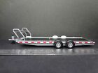 Mini GT Car Hauler Trailer silver with tire rack & ramps - Loose 1:64 diecast