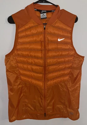Nike Aeroloft 800 Down Mens Running Vest Orange Puffer SZ Medium - Image 1 of 4