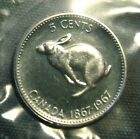 1967 Pl 5 Cents Rabbit Nickel Canada Canadian Centennial Alex Colville Sealed