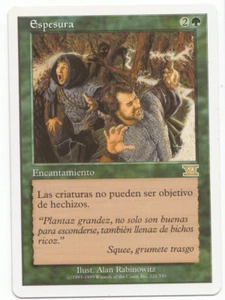 Dense Foliage Mtg MISPRINT. Spanish. Green shading around 2 in casting cost. - Imagen 1 de 3