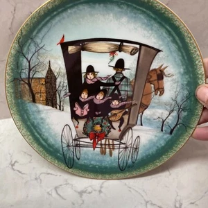 Anna Perenna Noel Noel 1984 por Buckley Amish plato de arte Navidad hogar decorativo - Imagen 1 de 6