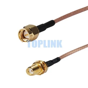 SMA Female Jack Bulkhead Mount to SMA Male Plug Coaxial Pigtail Cable RG316 15cm - Photo 1/3