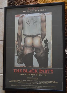 Vintage The Black Party Gay The Saint Nightclub NYC East Village Original Poster - Picture 1 of 16