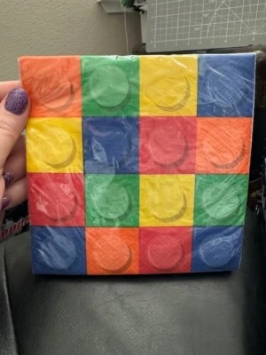 Block Party 16ct. Lunch Napkins Party Supply Tableware New!!! - Image 1 of 2