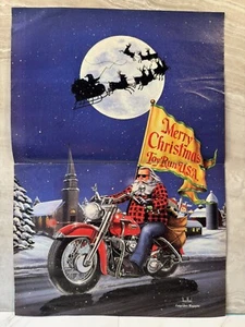 David Mann ‘Merry Christmas’ Centerfold Art From Easyriders Magazine - Picture 1 of 1