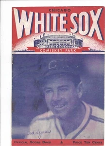 1946 baseball program Boston Red Sox Chicago White Sox Ted Williams unscored - Picture 1 of 4
