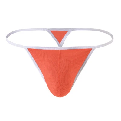 男式性感 G 字串比基尼内裤大袋柔软舒适同性恋丁字裤 T 字背 M-3XL — 第 1/4 张图片