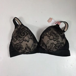 Cacique Comfort Bliss schwarze Spitze leicht gefüttert ohne Bügel 42D - Bild 1 von 8