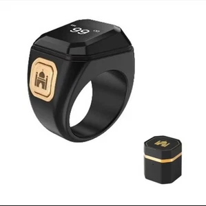 Smart Tasbih Digital Ring, Black/ size 22mm With Box - Picture 1 of 4