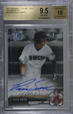 2017 Bowman Draft Chrome Pick Pavin Smith #CDA-PS BGS 9.5 GEM MINT Auto - Image 1 of 2