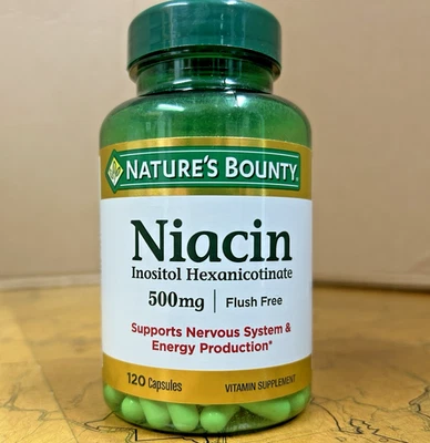 Suplemento vitamínico Nature’s Bounty niacina 500mg 120 cápsulas validade 05/2028 lacrado - Imagem 1 de 4