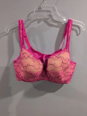 Sujetador 42DD Cacique Mujer Transparente Floral Encaje Caliente Rosa Verde Neón Negro Sexy Foto 1 de 4