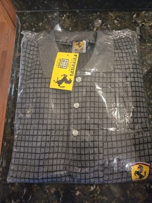 Polo Ferrari Para Hombre Nuevo Hombre Deportivo Ferrari Tejido 100% Algodón GRIS Foto 1 de 4