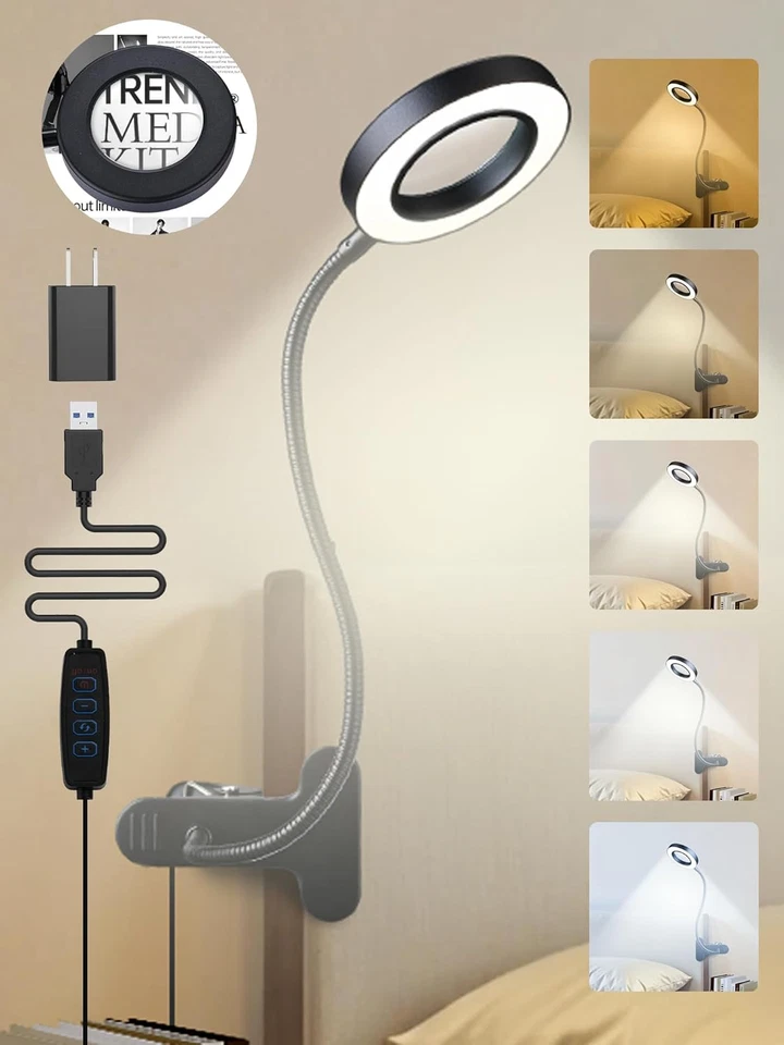 10X Magnifying Glass with Light,5 Colors+10 Brightness Reading Lamp,58 LED Magni - Image 1 of 4