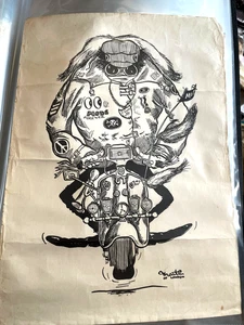 Original Vintage 1960s British Poster Screen Print, Mods & Rockers, Bill Martin - Picture 1 of 12