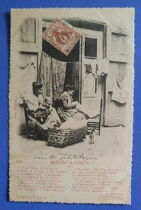 1903 Neapel - Neapolitanische Kostüme Aufl. F. Russo Nr. 219 - Mmocc' 'a tür... - Bild 1 von 2
