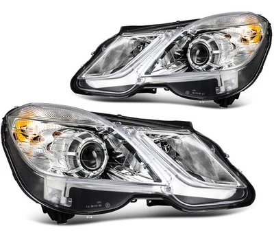 Pair Projector Headlights Assembly For 2010-2013 Mercedes Benz E350 E400 E550 - Image 1 of 4