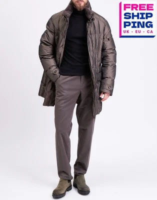 RRP €1790 MOORER Morris-Km Down Jacket IT58 US48 3XL Sheep Fur Water-Repellent - Image 1 of 4