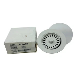 Elkay LKQD35WH 3-1/2" Disposal Flange with Basket Strainer, White - Picture 1 of 5