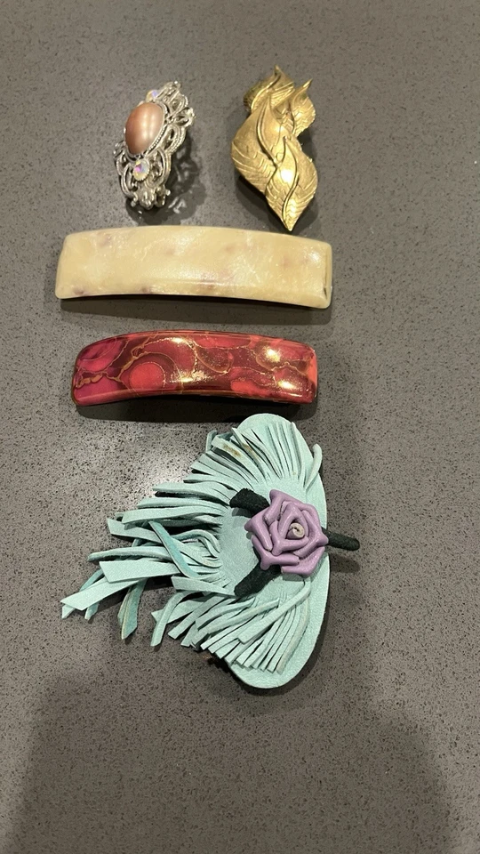 Винтажный лот РЕДКАЯ5 Laurel Burch 80 женщин заколки смесь кожи латуни из нержавеющей стали  - Изображение 1 из 4