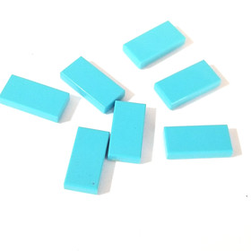 Lot of 7 LEGO Medium Azure 1x2 Tile 3069 / 30070 Brick Parts Pieces