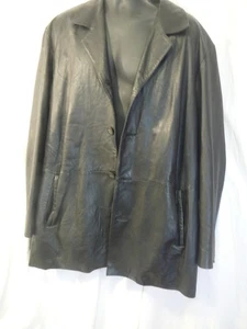 Wilsons Leather Pelle Studios Black Thinsulate Men's 2X Zipper Front Jacket XXL - Picture 1 of 16