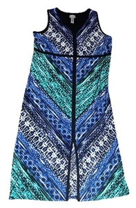 Catherines blau Multi Maxikleid Damen Plus 2X 22-24W Urlaub Strand Stretch - Bild 1 von 12