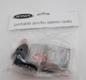 Jensen Portable AM FM Stereo Radio w Headphones -For Prison -Clear - Picture 1 of 4