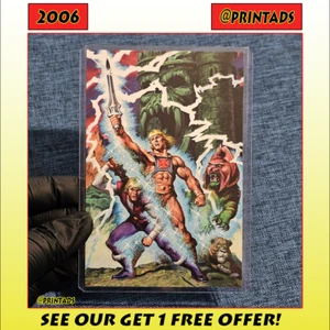 Tarjeta de boceto artístico He-Man 2006 de Earl Norem + protector transparente Toploader - Imagen 1 de 2